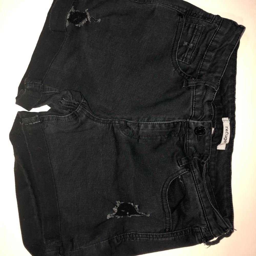 Refuge Ripped Jean Shorts